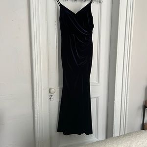 Velvet navy blue gown
